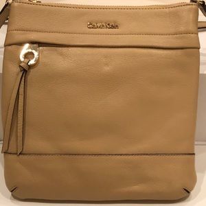 Calvin Klein tan crossbody bag